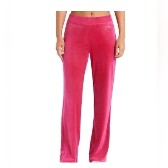 Juicy Couture Pants - Juicy Couture Pink Velour Track Pants
